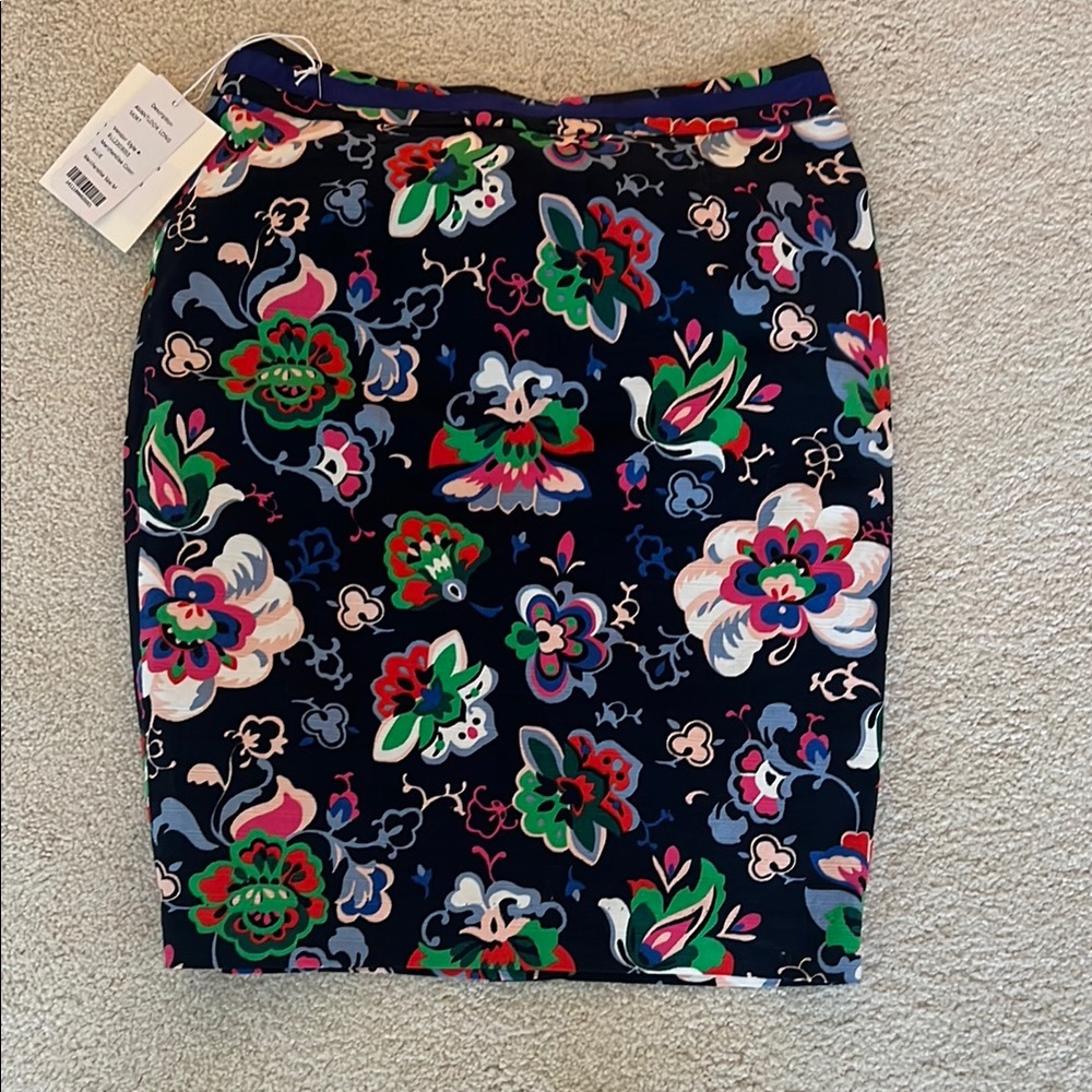 Boden Pink Red Pencil Skirt